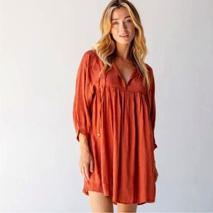 NATURAL LIFE Rust Mini Dress. NWT